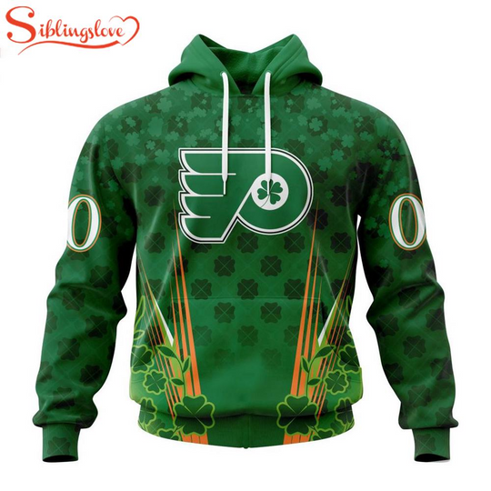 Custom Name And Number Philadelphia Flyers Green Patrick 3D Hoodie