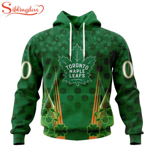 Discover Custom Name And Number Toronto Maple Leafs Green Patrick 3D Hoodie