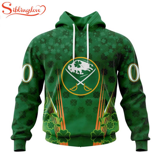 Custom Name And Number Buffalo Sabres Green Patrick 3D Hoodie