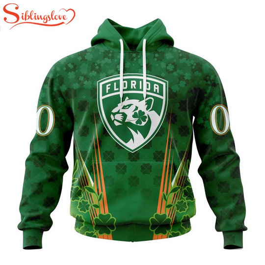 Custom Name And Number Florida Panthers Green Patrick 3D Hoodie