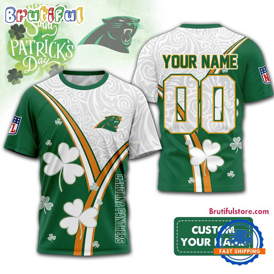Carolina Panthers 2026 football Personalized Happy St. Patrick’s Day 3D Shirt