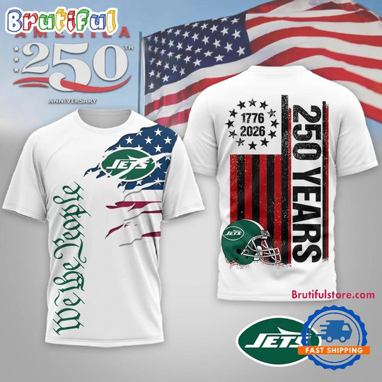 Discover New York Jets football We The People USA 250th Anniversary White T Shirt