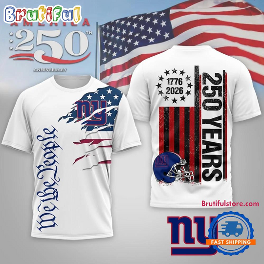 Discover New York Giants football We The People USA 250th Anniversary White T Shirt