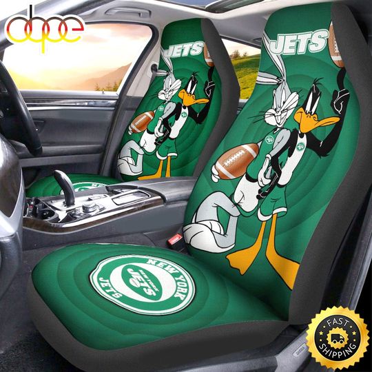 New York Jets Bugs-Bunny With Daffy Duck Car Seat Covers
