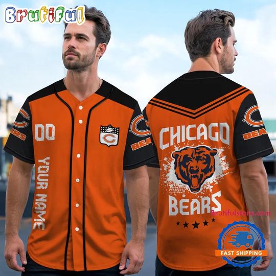 football Chicago Bears Personalized Baseball Jersey