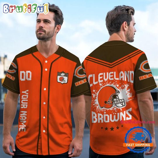 football Cleveland Browns Personalized Baseball Jersey