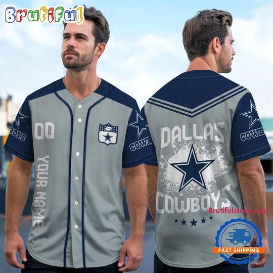 football Dallas Cowboys Personalized Baseball Jersey