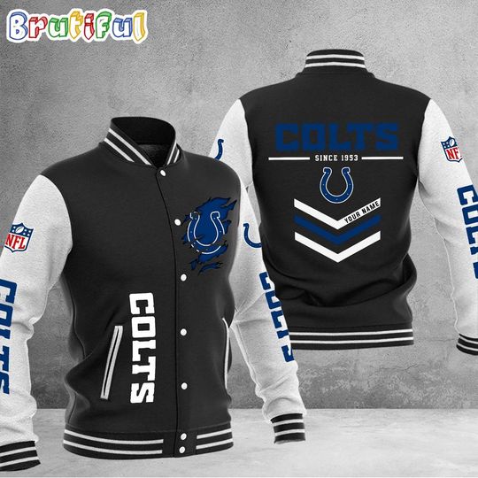 Indianapolis Colts Football Team Personalized Varsity Baseball Jacket