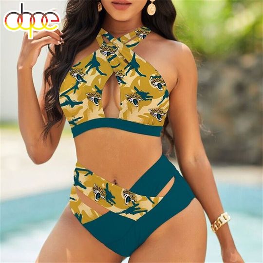 Discover Jacksonville Jaguars Crisscross Swimsuit, Beach Swimsuit, Gift For Fan, Women