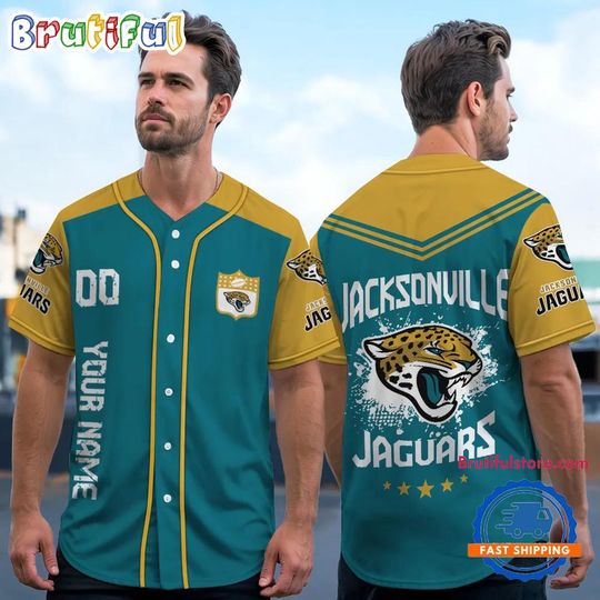 football Jacksonville Jaguars Personalized Baseball Jersey