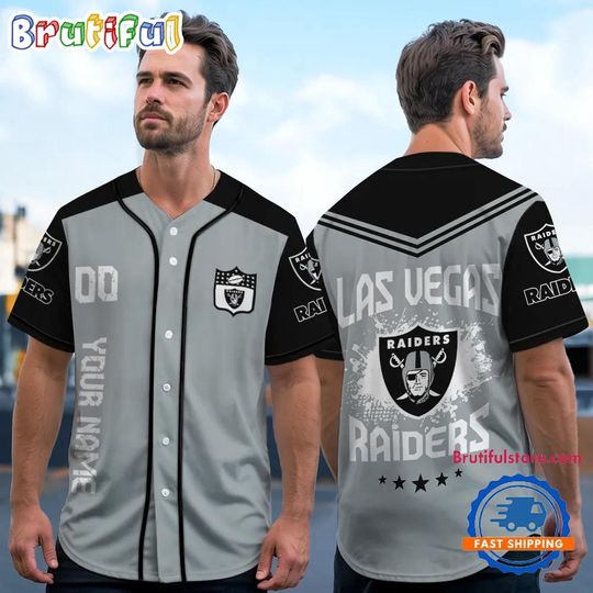 football Las Vegas Raiders Personalized Baseball Jersey