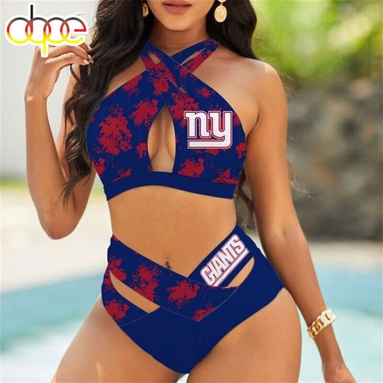 New York Giants Crisscross Swimsuit, Beach Swimsuit, Gift For Fan, Women