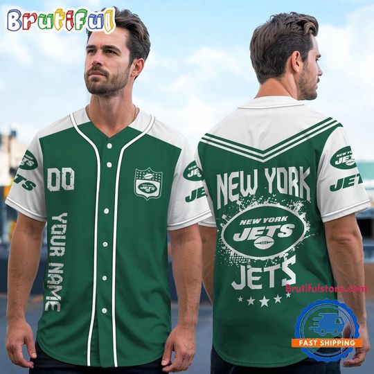 Discover football New York Jets Personalized Baseball Jersey