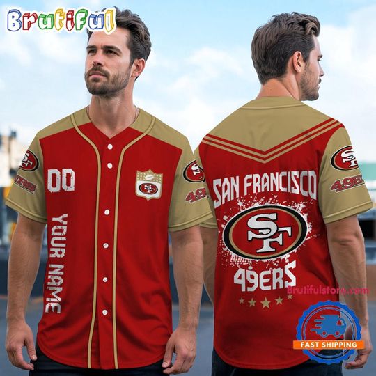 football San Francisco 49ers Personalized Baseball Jersey