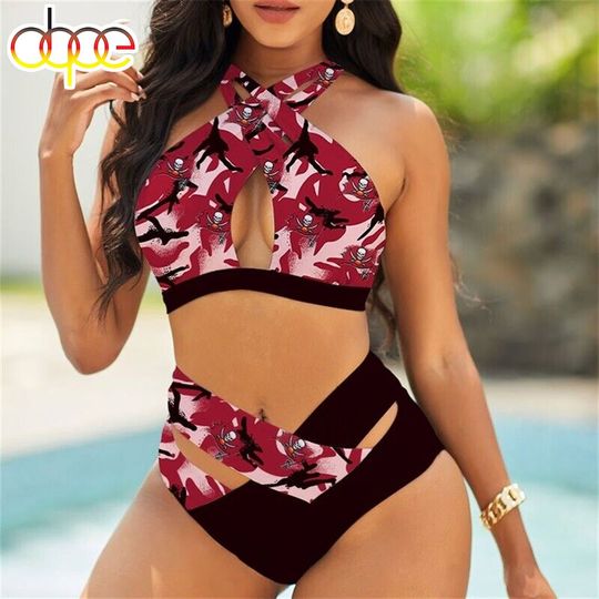 Discover Tampa Bay Buccaneers Crisscross Swimsuit, Beach Swimsuit, Gift For Fan, Women