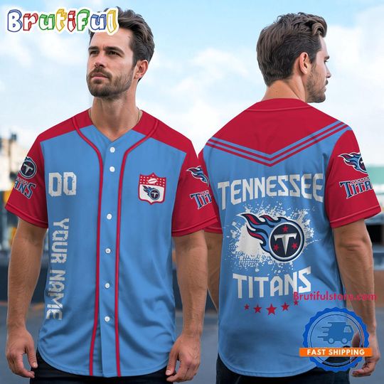 football Tennessee Titans Personalized Baseball Jersey