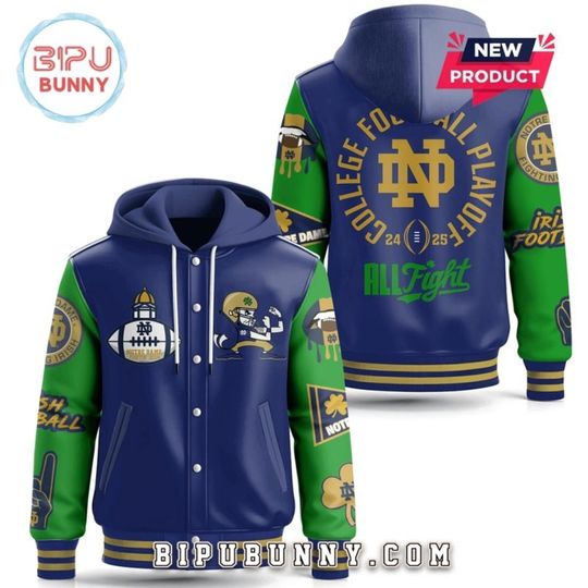 Discover ND Fighting Irish Football Hooded Varsity Jacket
