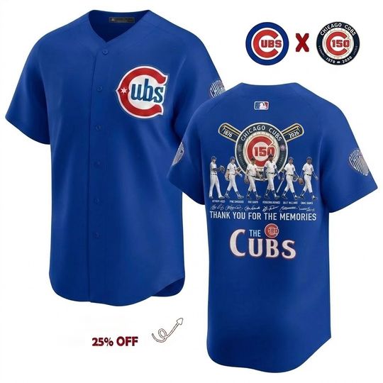 Chicago Cubs 150th Anniversary Limited Edition Baseball Jersey For Fan