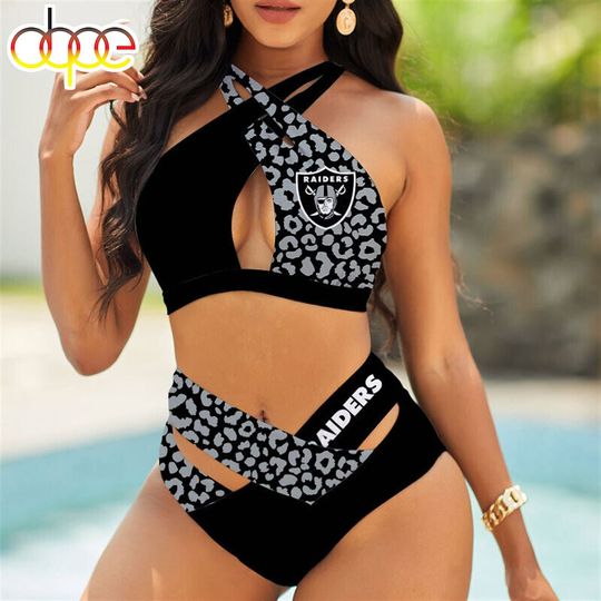 Las Vegas Raiders Crisscross Swimsuit, Beach Swimsuit, Gift For Fan, Women