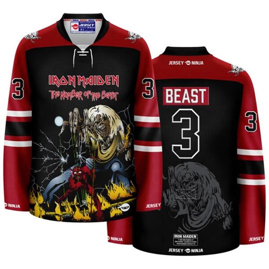 Iron Maiden The Number of the Beast Men's Hockey Jersey