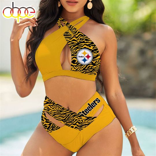 Discover Pittsburgh Steeler Crisscross Swimsuit, Beach Swimsuit, Gift For Fan, Women