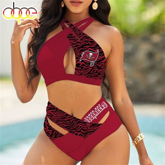 Tampa Bay Buccaneers Crisscross Swimsuit, Beach Swimsuit, Gift For Fan, Women