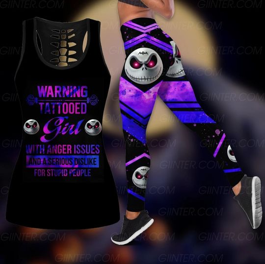 Discover Tattooed Girl Jack Skellington Women Tank Top & Leggings