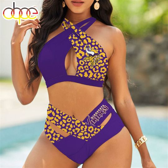Discover Minnesota Vikings Crisscross Swimsuit, Beach Swimsuit, Gift For Fan, Women