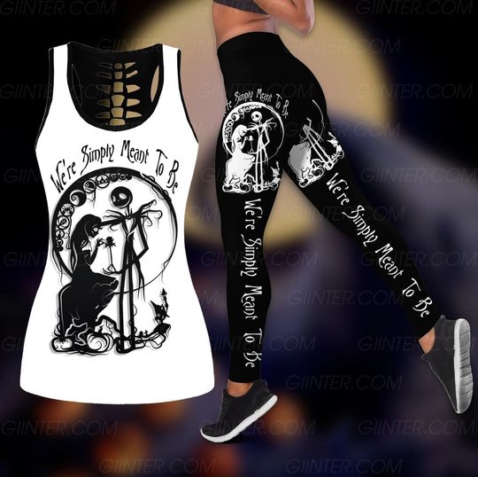 We’re Simply Meant To Be Jack Skellington & Sally Women Tank Top & Leggings