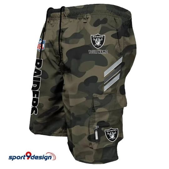 Las Vegas Raiders Personalized Multi-Pockets Man Shorts