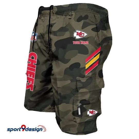 Kansas City Chiefs Personalized Multi-Pockets Man Shorts