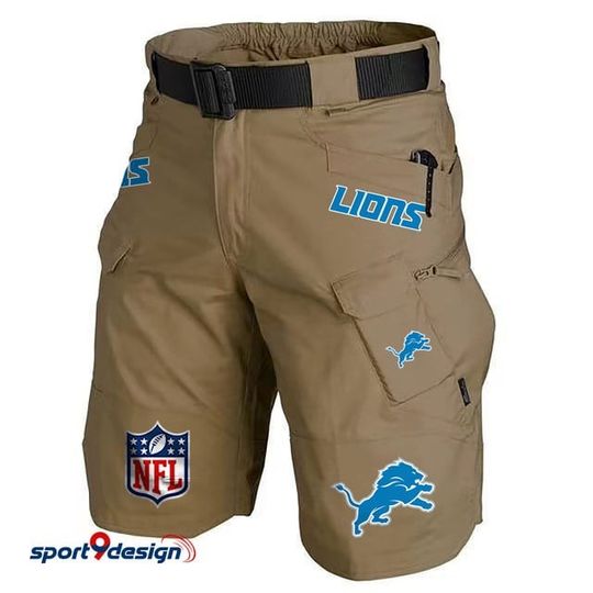 Detroit Lions Limited Edition Front Pockets Men Shorts (Belt Not Included)