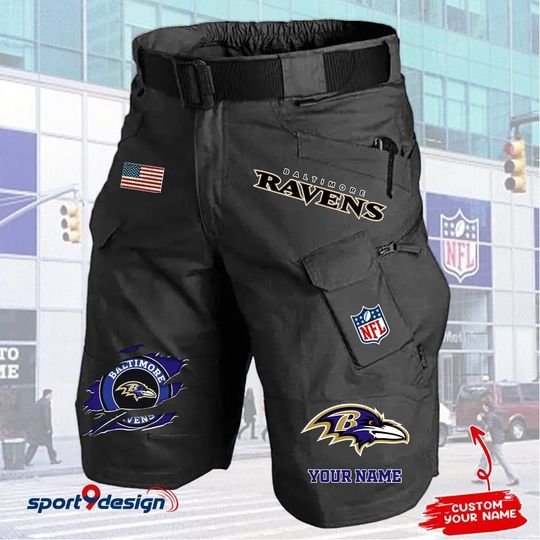 Baltimore Ravens Limited Edition Front Pockets Men Shorts (Belt Not Included
