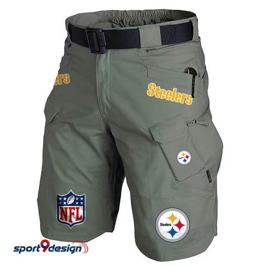 Pittsburgh Steeler Limited Edition Front Pockets Men Shorts (Belt Not Included)