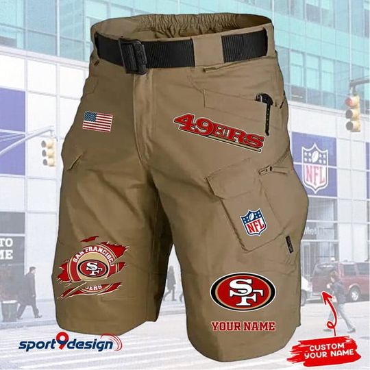 San Francisco 49ers Limited Edition Front Pockets Men Shorts (Belt Not Included)