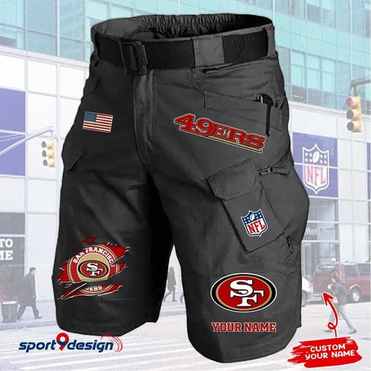 San Francisco 49ers Limited Edition Front Pockets Men Shorts (Belt Not Included)
