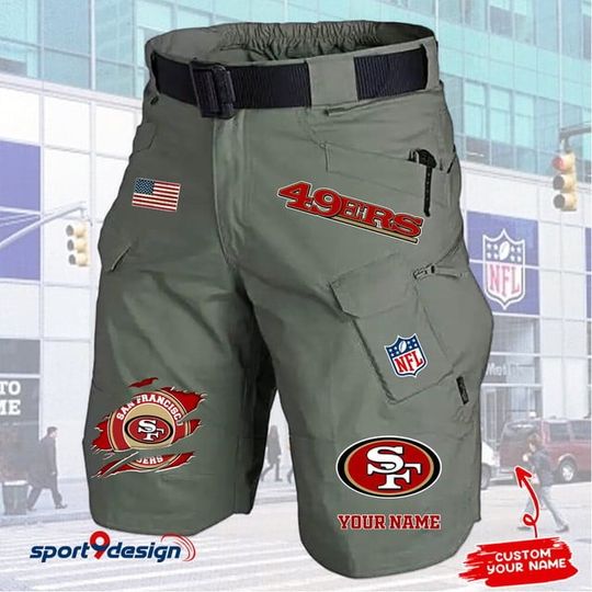 San Francisco 49ers Limited Edition Front Pockets Men Shorts (Belt Not Included)