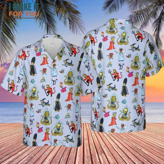 Discover Costume The Simpsons Hawaiian Button Down Shirt