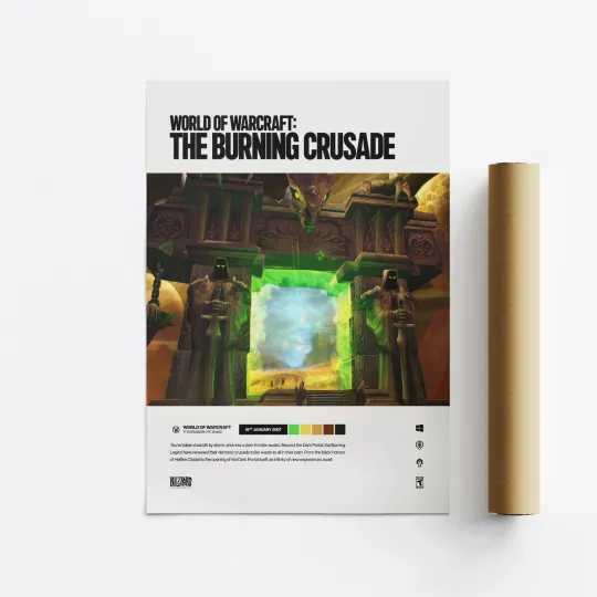 Discover World of Warcraft The Burning Crusade Video Game Art Poster