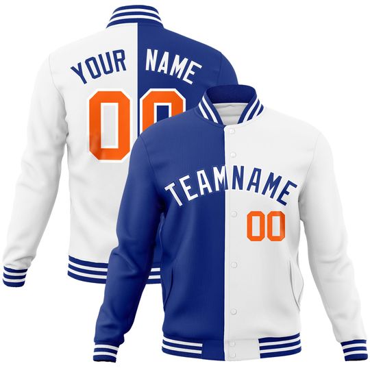 Discover Custom Varsity Jacket Embroidered Letterman Baseball Bomber With Create Your Team's Logo Name Number