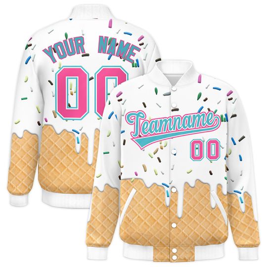 Discover KXK Custom Jacket Stitched Personalized Ice Cream Jacket Sports Uniform for Men Women Boy