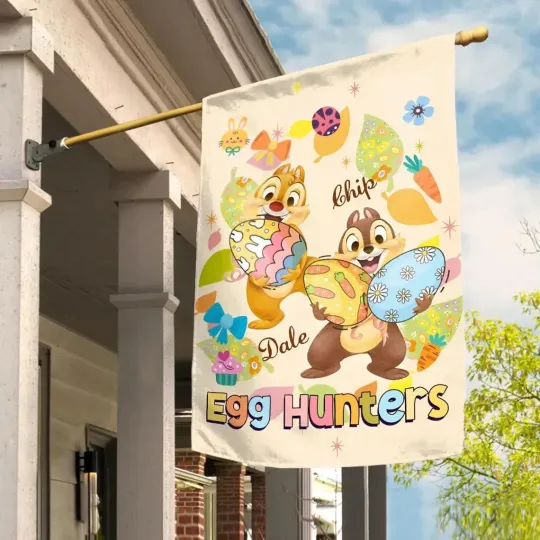 Discover Personalized Chip And Dale Easter Eggs Garden Flag, Chip And Dale Double-sided