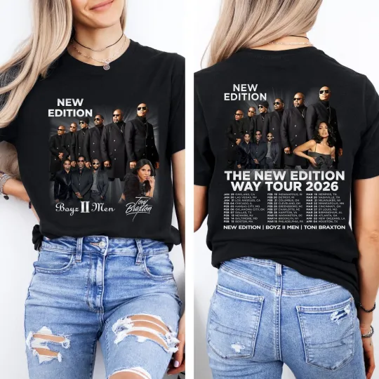 The New Edition Way Tour 2026 Double Sided T-Shirt R&B Concert Shirt