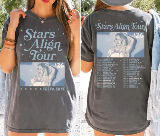 Discover Freya Skye Concert Shirt Stars Align Tour 2026 Pop Singer Fan Tee