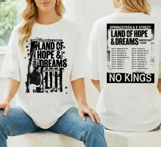 Discover Springsteen Land of Hope & Dreams Tour 2026 Double Sided T-Shirt