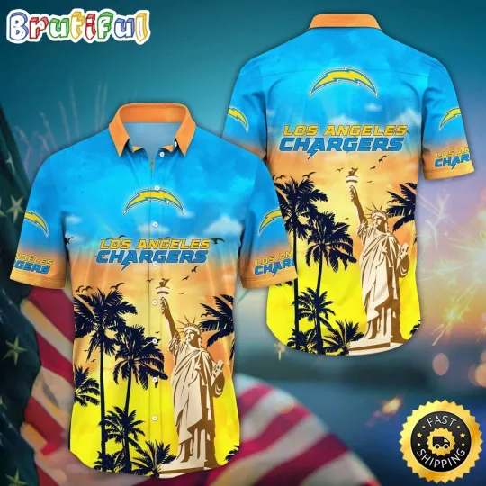 Discover football Los Angeles Chargerss Hawaiian Shirt Statue Of Liberty Aloha Shirt