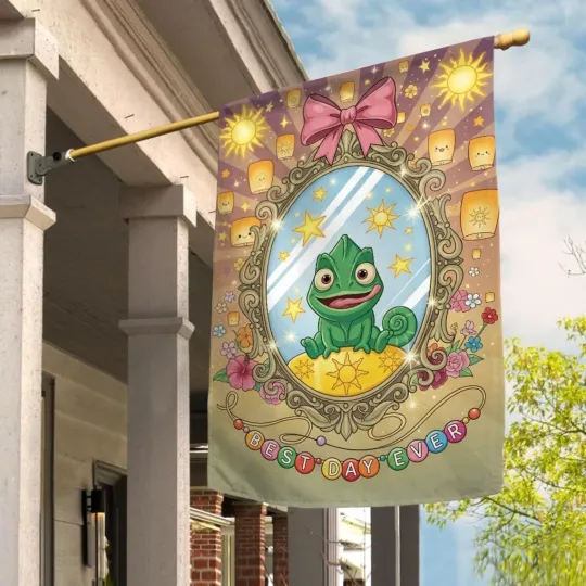 Best Day Ever Pascal House Flag, Tangled Flag