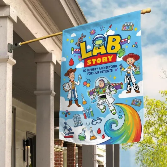 Discover Lab Story Toy Story House Flag, Toy Story Flag