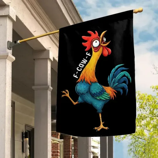 Personalized Hei Hei Chicken House Flag, Moana Flag
