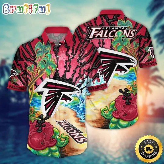 football Atlanta Falconss Hawaiian Shirt Flower Hawaii Shirt For Fans